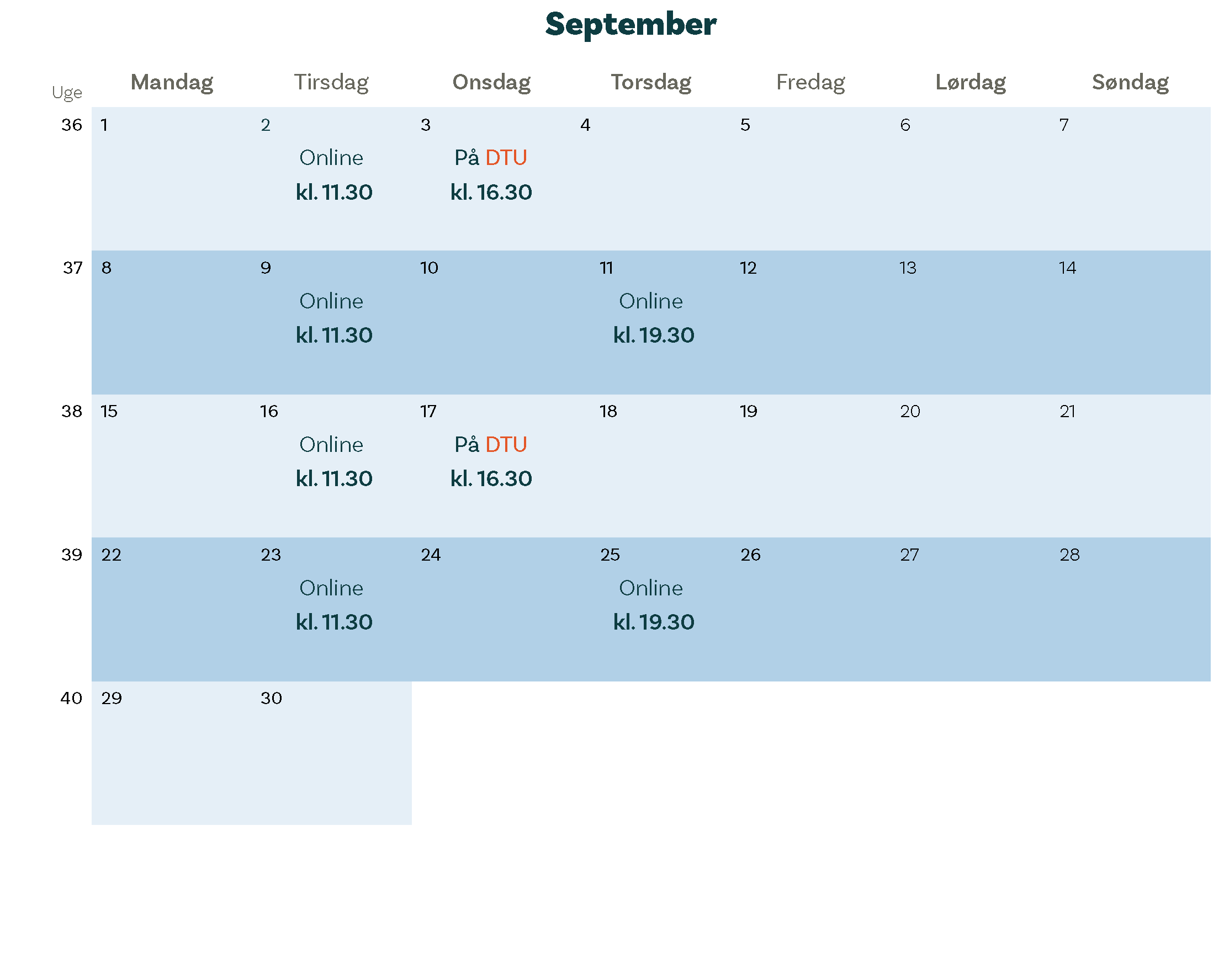 Infomøder i september